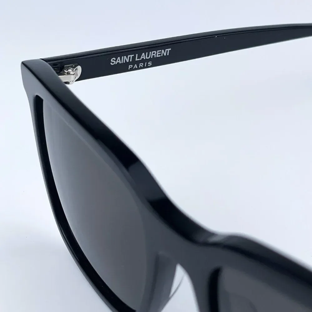 NEW Saint Laurent SL500 001 Black Gray Unisex Sunglasses